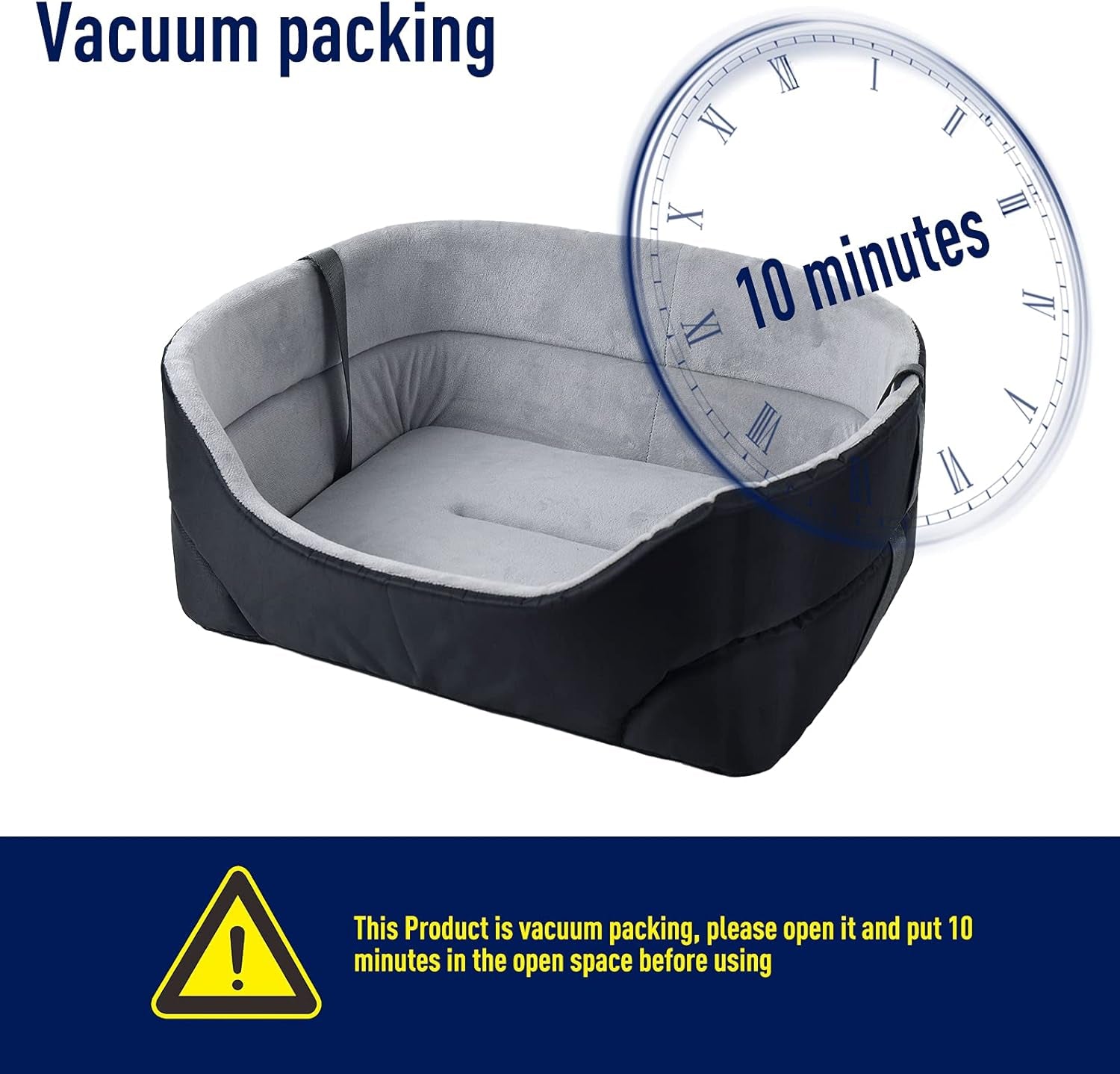 Dog Car Seat, Dog Booster Seat for Small Dogs or Cats Pet Travel Safety Car Seat Dog Bed for Car Non-Slip Washable Pet Car Seat for Dogs Comfortable Removable Cushion (Black)